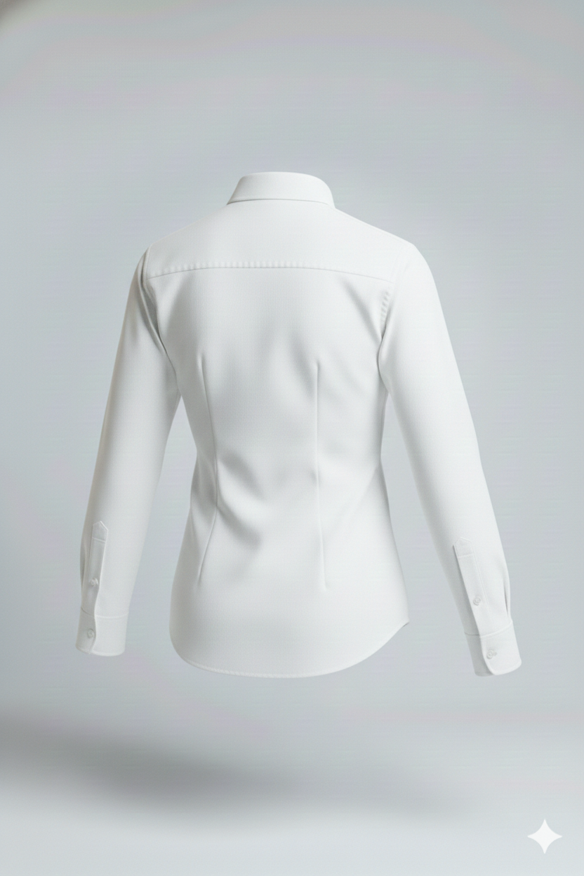 Camisa Oxford manga larga para mujer