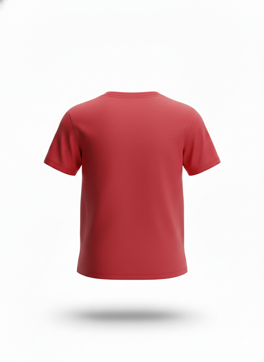 Camiseta cuello redondo 100% algodón para niños