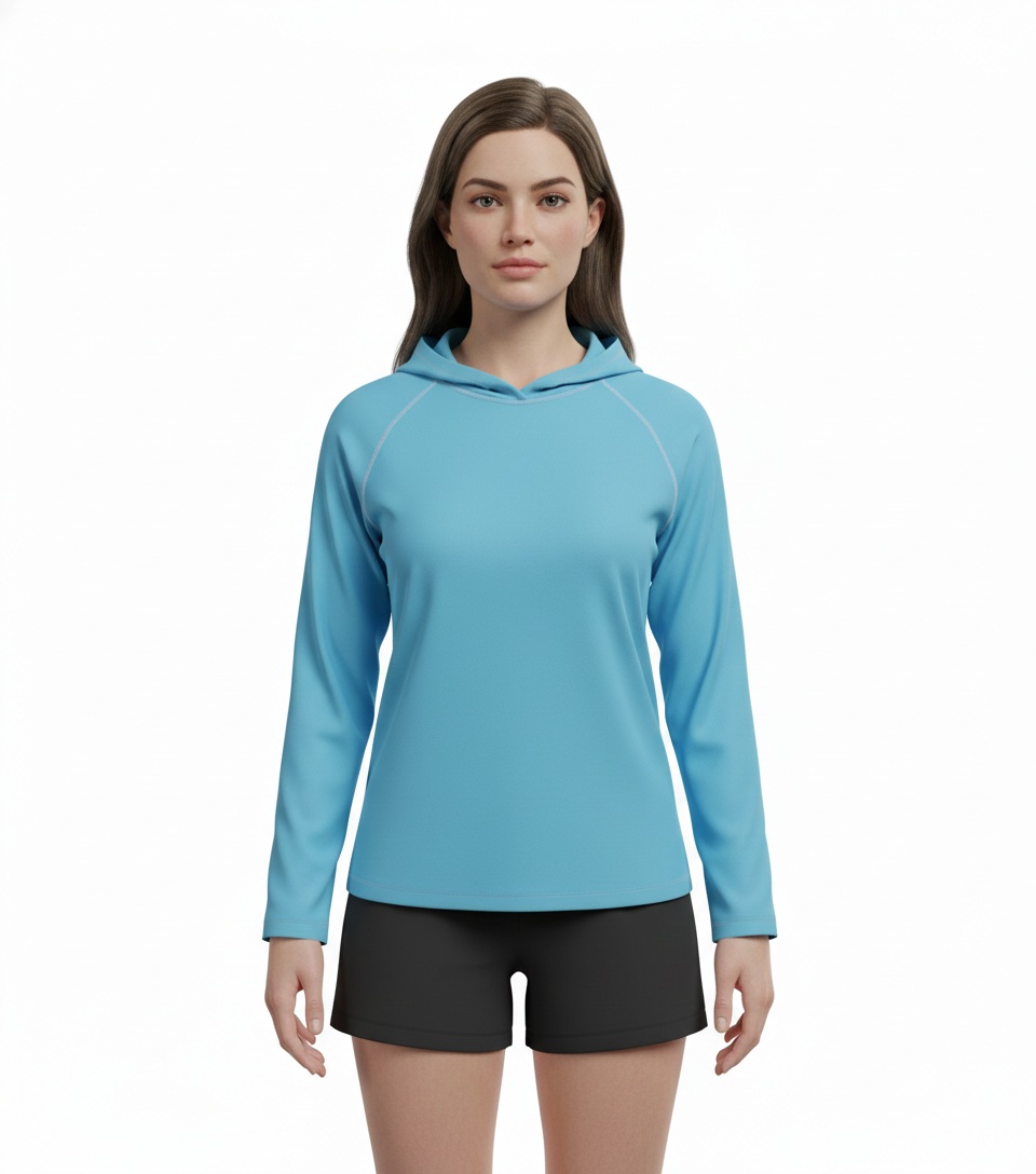 Camiseta Dry Fit Manga Larga con Capucha – Para Mujer