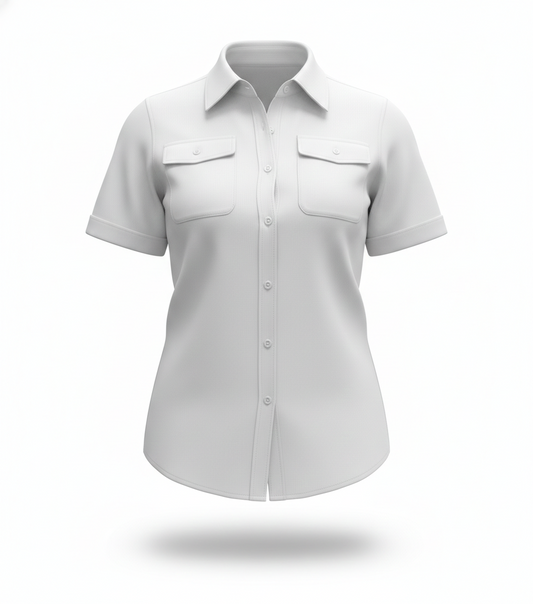 Camisa Tipo Columbia Mujer Manga Corta