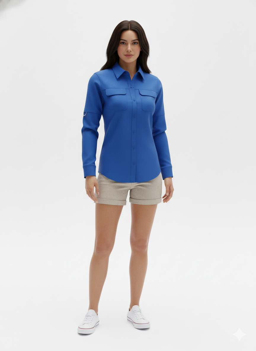 Camisa Tipo Columbia Mujer