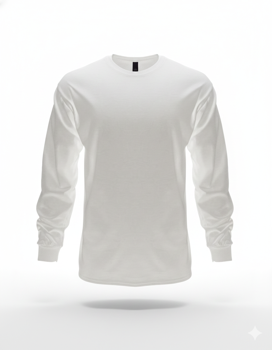 Camiseta Manga Larga 100% Algodón para Hombre