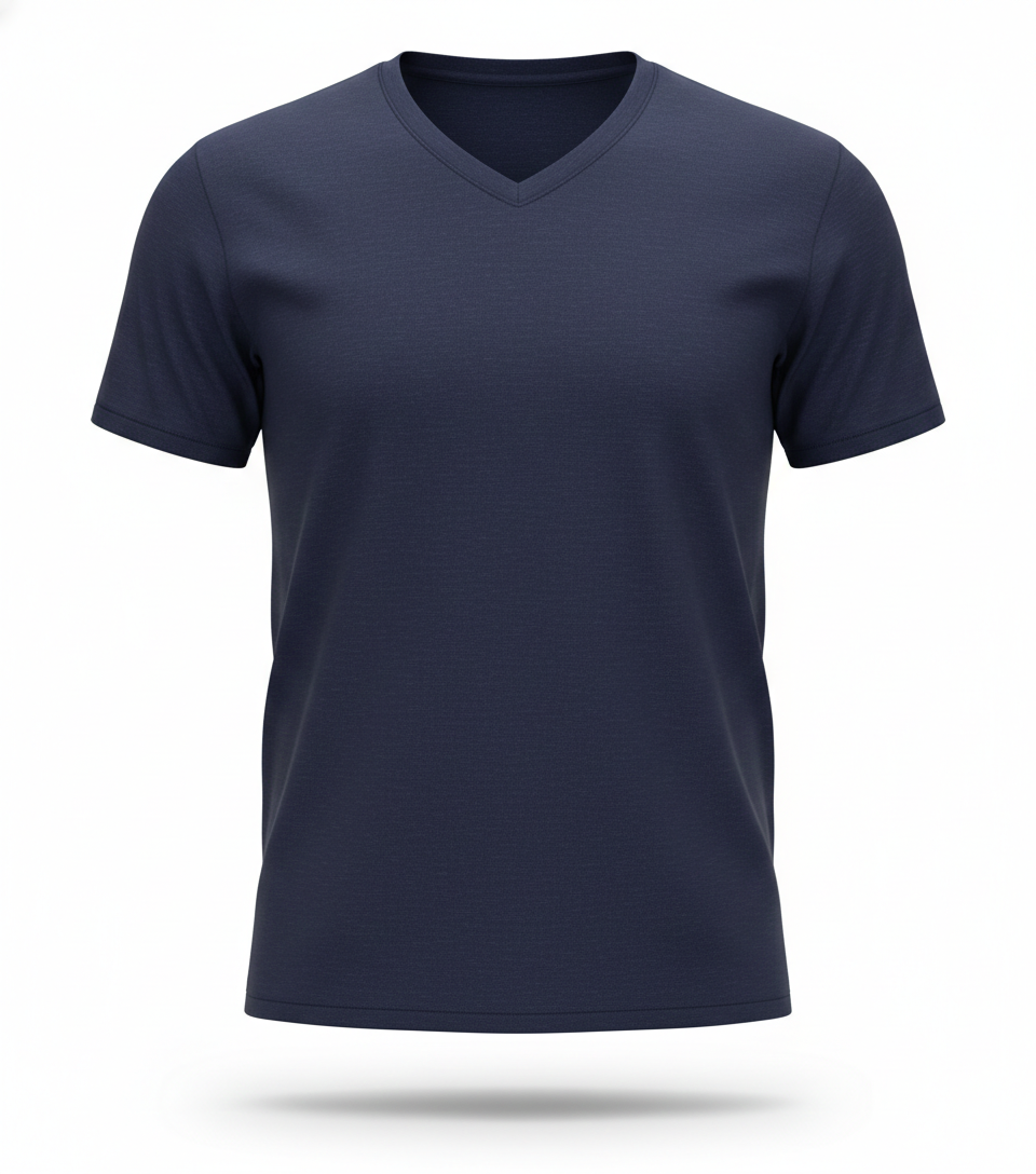 Camiseta Cuello V 100% Algodón