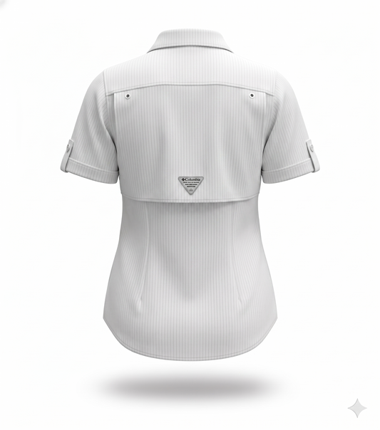 Camisa Tipo Columbia Mujer Manga Corta