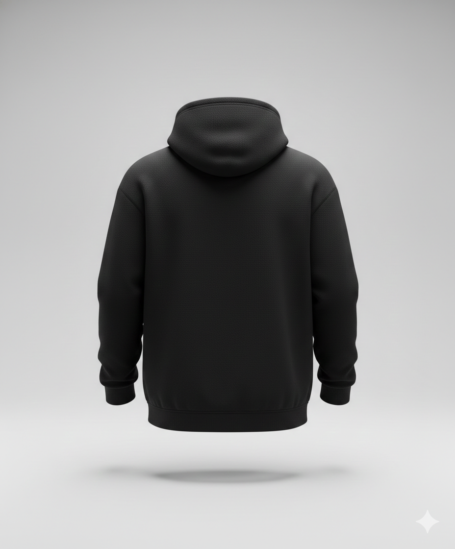 Abrigo Hoodie sin Zipper en Poliéster con Capucha