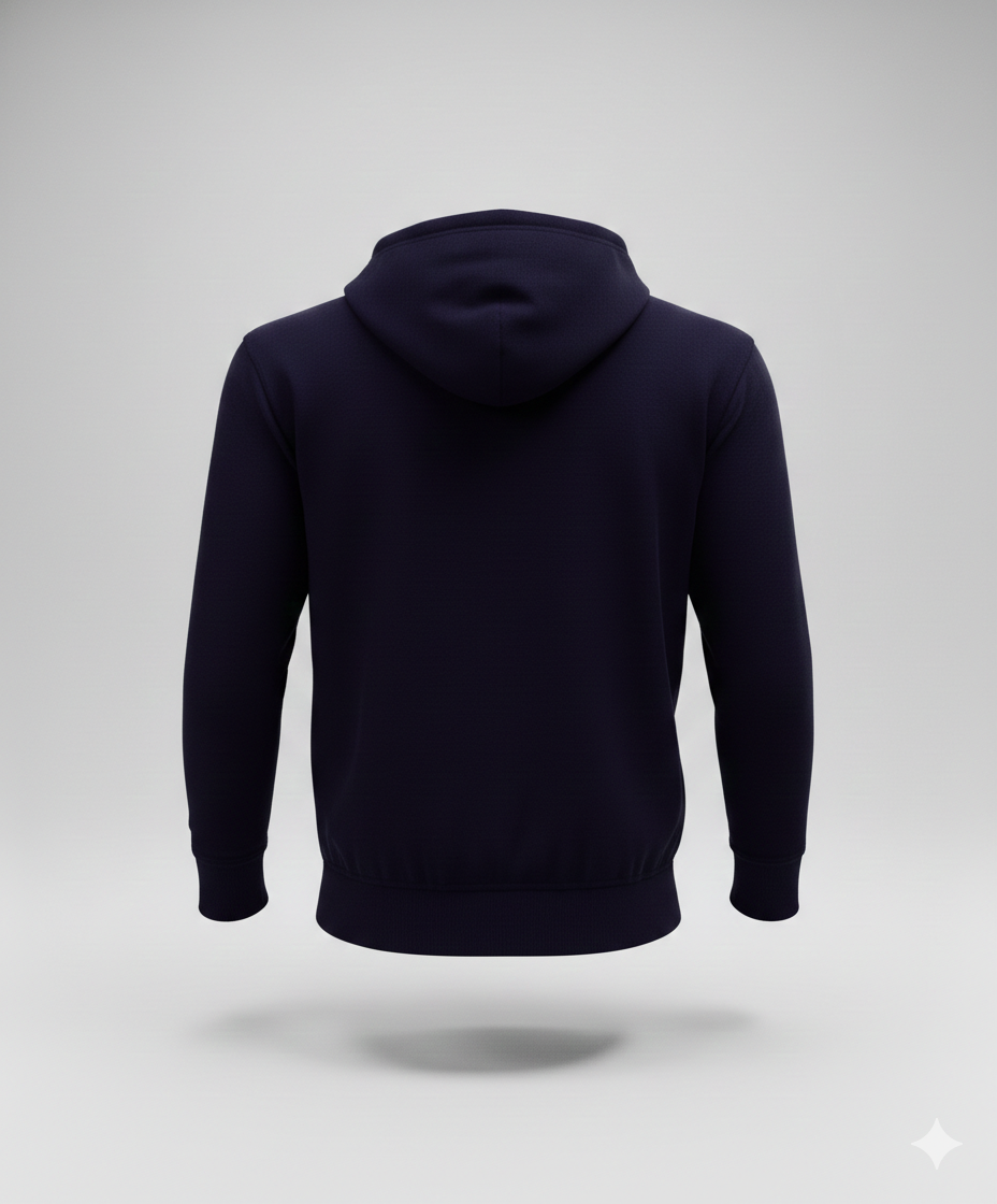 Abrigo Hoodie con Zipper Escolar Azul Marino