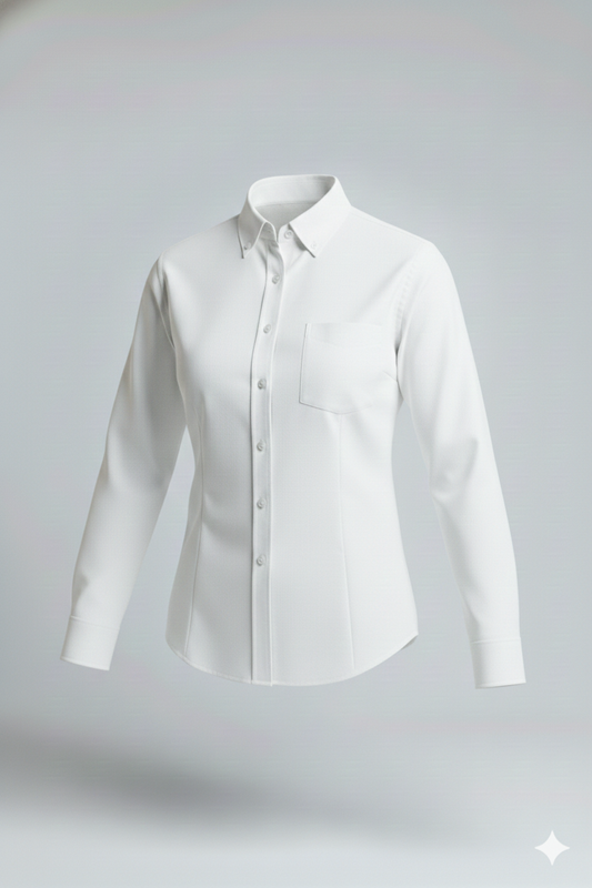 Camisa Oxford manga larga para mujer