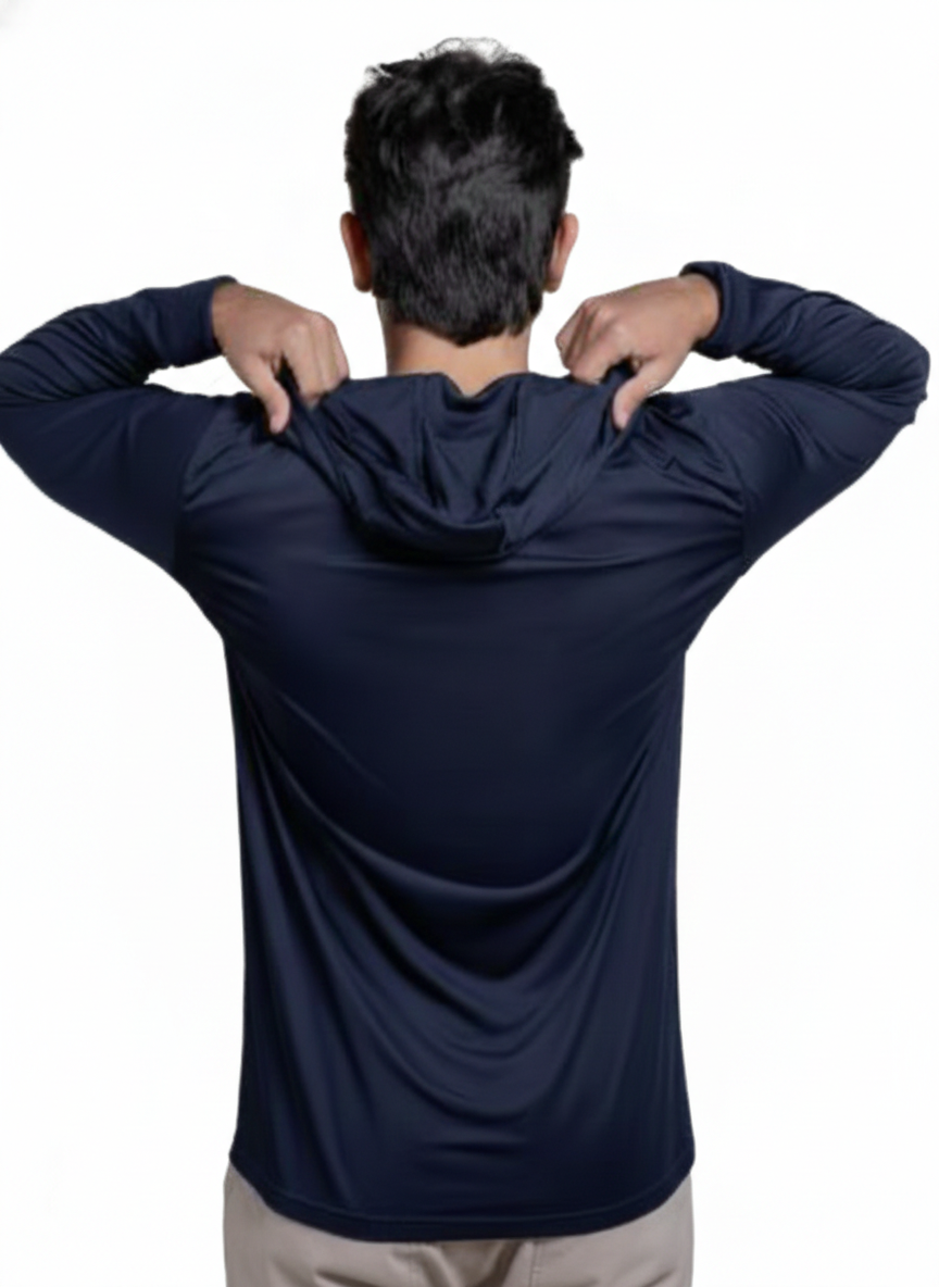 Camiseta Dry Fit Manga Larga con Capucha para Hombre