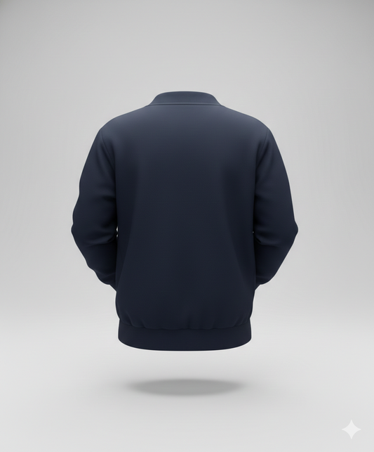 Abrigo Escolar sin Capucha Azul Marino con Zipper