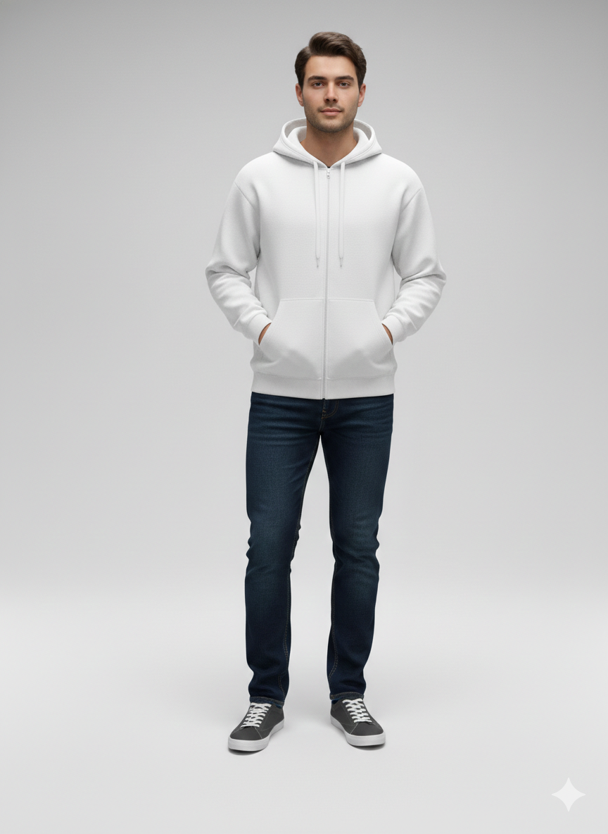 Abrigo Hoodie con Zipper