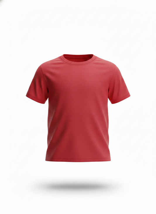 Camiseta cuello redondo 100% algodón para niños
