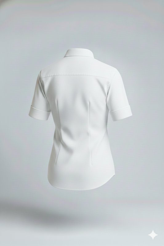 Camisa Oxford manga corta para mujer