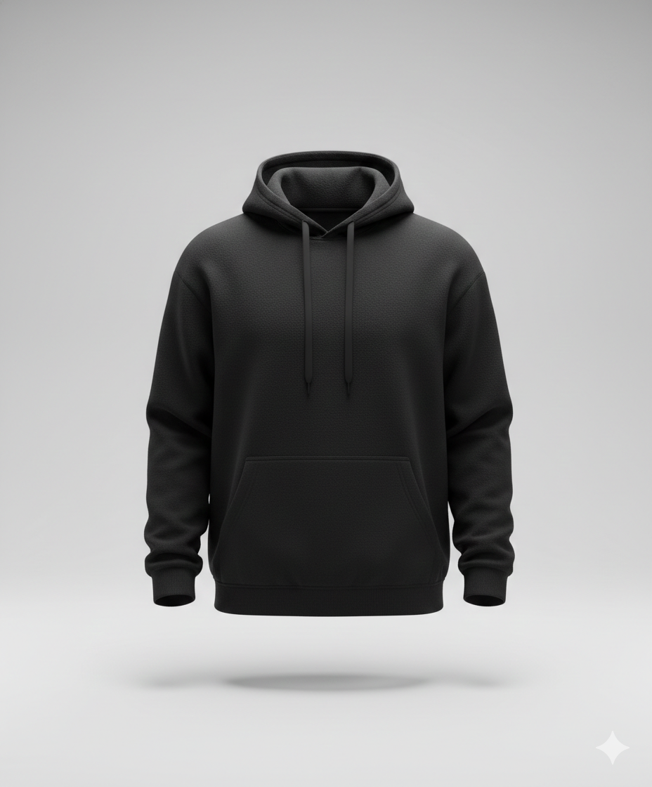 Abrigo Hoodie sin Zipper en Poliéster con Capucha