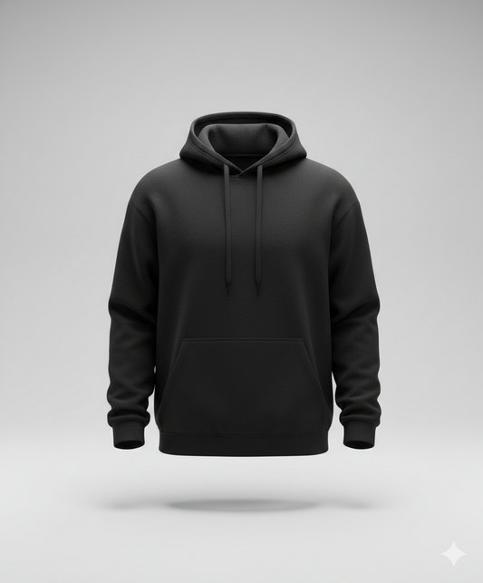 Abrigo Hoodie sin Zipper en Poliéster con Capucha